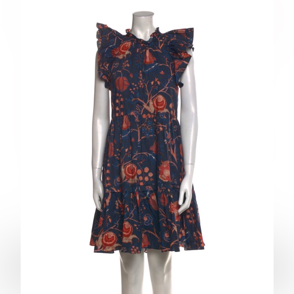 Floral print knee length dress